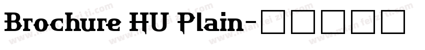Brochure HU Plain字体转换